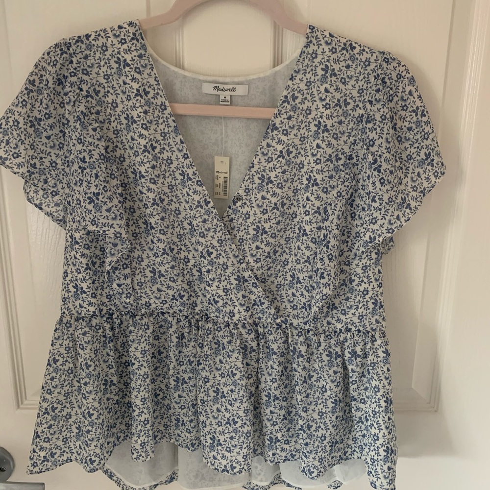 Madewell peplum shirt